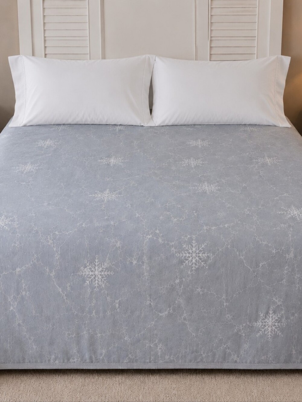 NWOT Sheet & Joy Queen Cooling Blanket Gray Marble Snowflake Lightweight
